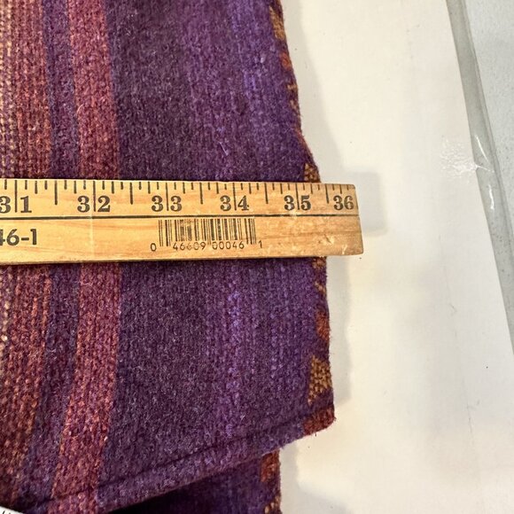 Womens Aztec Print Purple & Orange Striped Jacket Coat 1X Pockets Western Button - Picture 9 of 15
